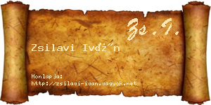 Zsilavi Iván névjegykártya